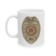11oz Flames Test Metal – Courage Defines the Firefighter Mug